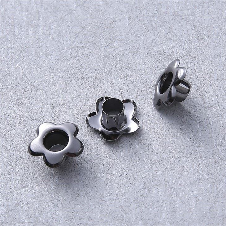 Polygonal Eyelet Pentagram Plum Metal Eyelets