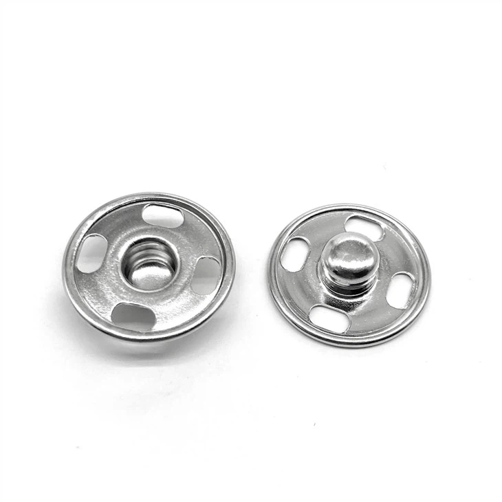 Silver Metal Snap Fasteners Press Button Hidden Discount Metal Buttons