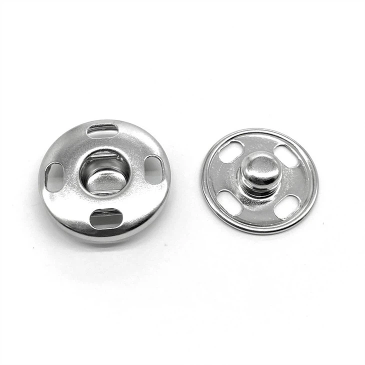 Silver Metal Snap Fasteners Press Button Hidden Discount Metal Buttons